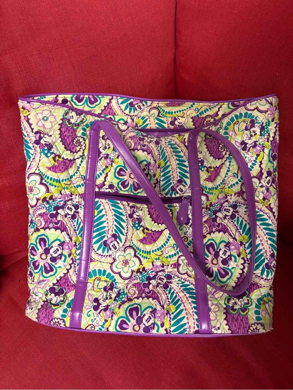 Vera Bradley Purple Mickey Mouse Tote